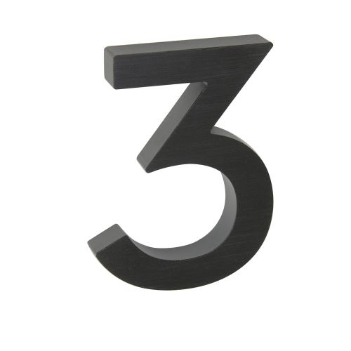 Domovní číslo 3D AL černé - č. 3