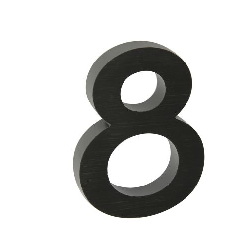 Domovní číslo 3D AL černé - č. 8