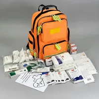 Zdravotnický batoh Emergency oranžový s náplní ŠKOLA