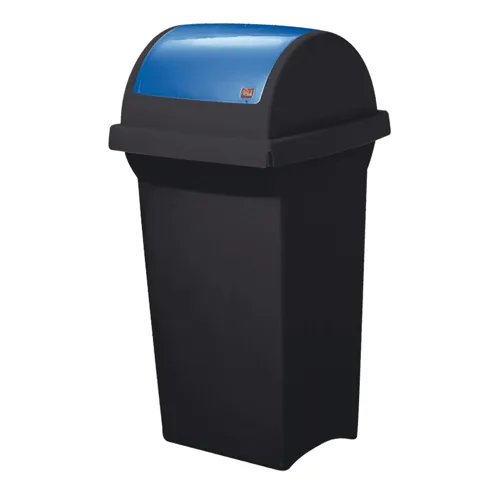 Odpadkový koš 50 l na třídění odpadu - víko výkyvné  MODRÉ