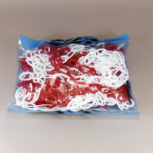 Plastový řetěz červeno/bílý - 25m