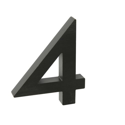 Domovní číslo 3D AL černé - č. 4